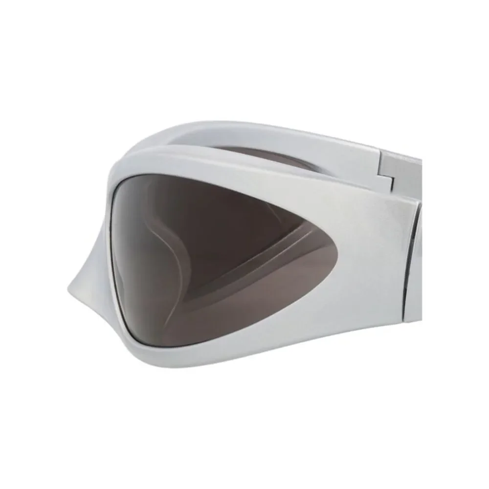 Balenciaga Shield-Frame Bio Injection Sunglasses Silver Unisex-Adult - Picture 4 of 6